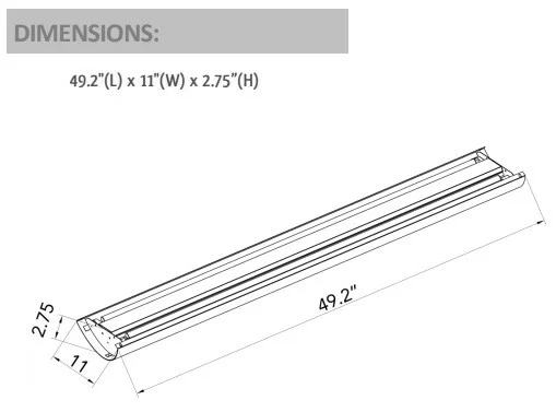 4Ft. Linear 60 W LED Suspended Light (Up/Down) - view 2