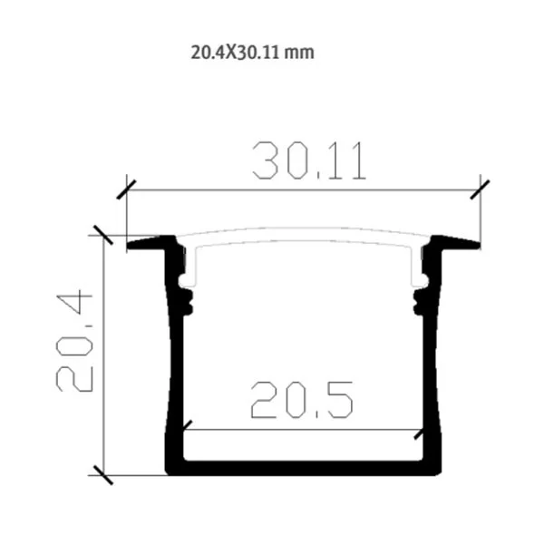 Westgate Manufacturing 4Ft. Recessed Mount Channel - view 2