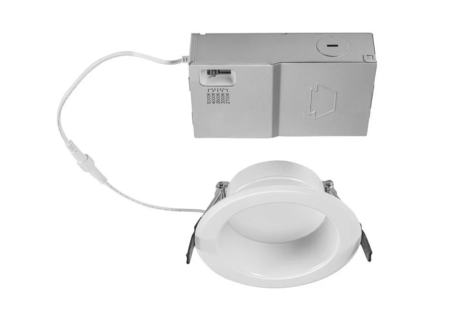 4in Circular LED Recessed Downlight feat. Color Select, 9W, 2700 / 3000 / 3500 / 4000 / 5000K, 90CRI, 120V Input, Phase