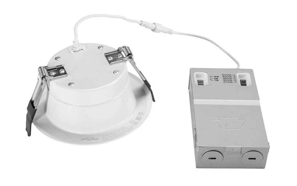 4in Circular LED Recessed Downlight feat. Power and Color Select, 16 / 11 / 7W, 2700 / 3000 / 3500 /...
