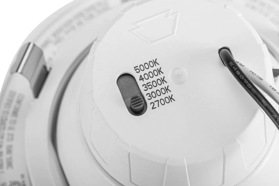 4in Circular LED Residential Retrofit Gimbal feat. Color Select, 120V Input, 8W, 2700 / 3000 / 3500 ...