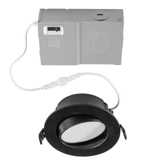4in Gimbal Wafer Downlight feat. Color Select, 8W, 2700 / 3000 / 3500 / 4000 / 5000K, 90 CRI, 120V Input, Phase Dimming