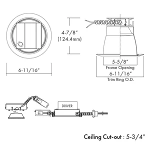 5” Architectural LED Retrofit Kit, 14W, 3000K, 80/90 CRI - view 2