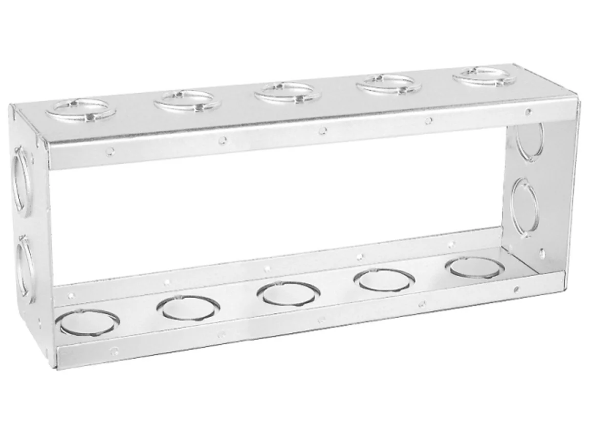 5 Gang Mason Box Extension Ring, 3-1/2 Inch Deep