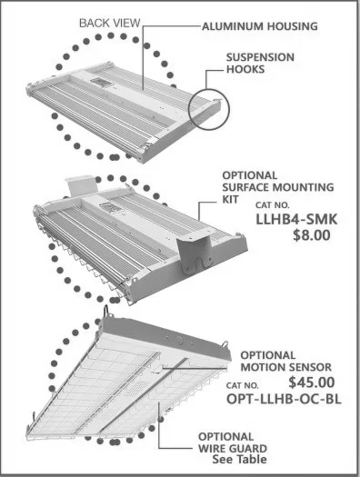 50 W 4th Generation 1FT Linear LED High Bay - view 3
