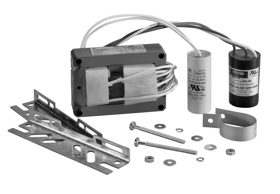 50W Metal Halide, Quad Tap (120 / 208 / 240 / 277V), Ballast Replacement Kit with Capacitor, Ignitor, Mounting brackets