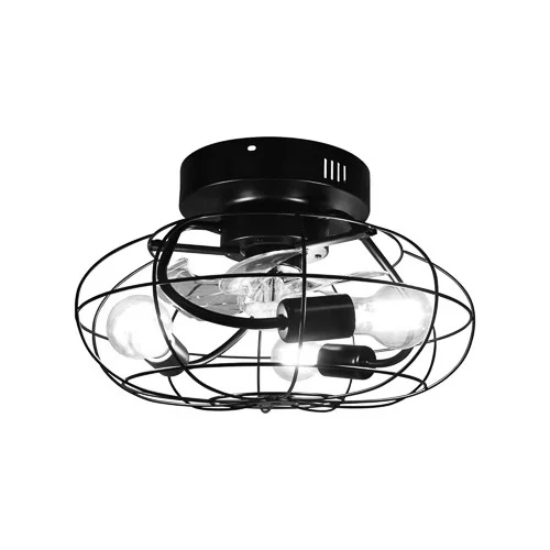 52-inch Ceiling Fan, 3 Reversible Blades, Walnut Wood, 3 Color Temperature Settings, Dimmable, 5" and 10" Downrods, M...