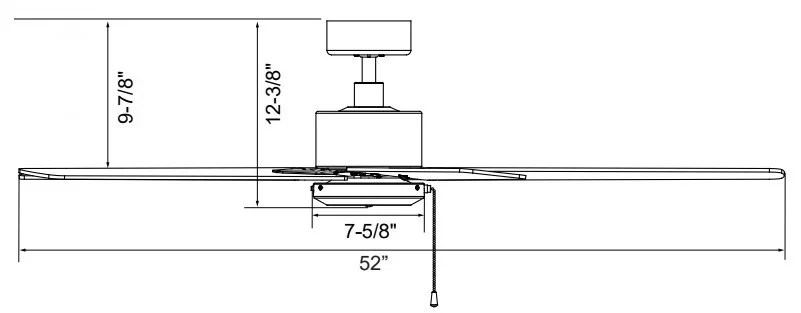 52-Inch Sweep 4-Blade Aldea VIII Ceiling Fan - view 2