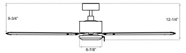 52-Inch Sweep Aldea II, 3-Blade Ceiling Fan - view 2