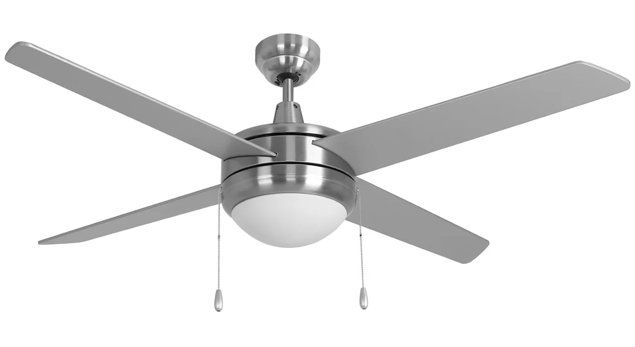 52-Inch Sweep Europa IV Series, 4-Blade Ceiling Fan with Integrated LED Light Kit