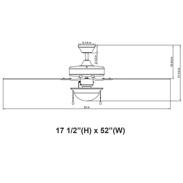 52in 5-BLADE Ceiling Fan And Light 2X9W A19 Pull Ch. Bn And ROSEWOOD/SILV Oak Blades - view 2