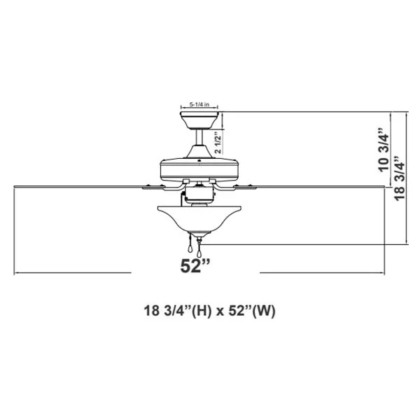 52in 5-BLADE Ceiling Fan And Light 3X7W A15 Pull Ch. Satin Nickel And ROSEWOOD/SILVER Oak Blades - view 2