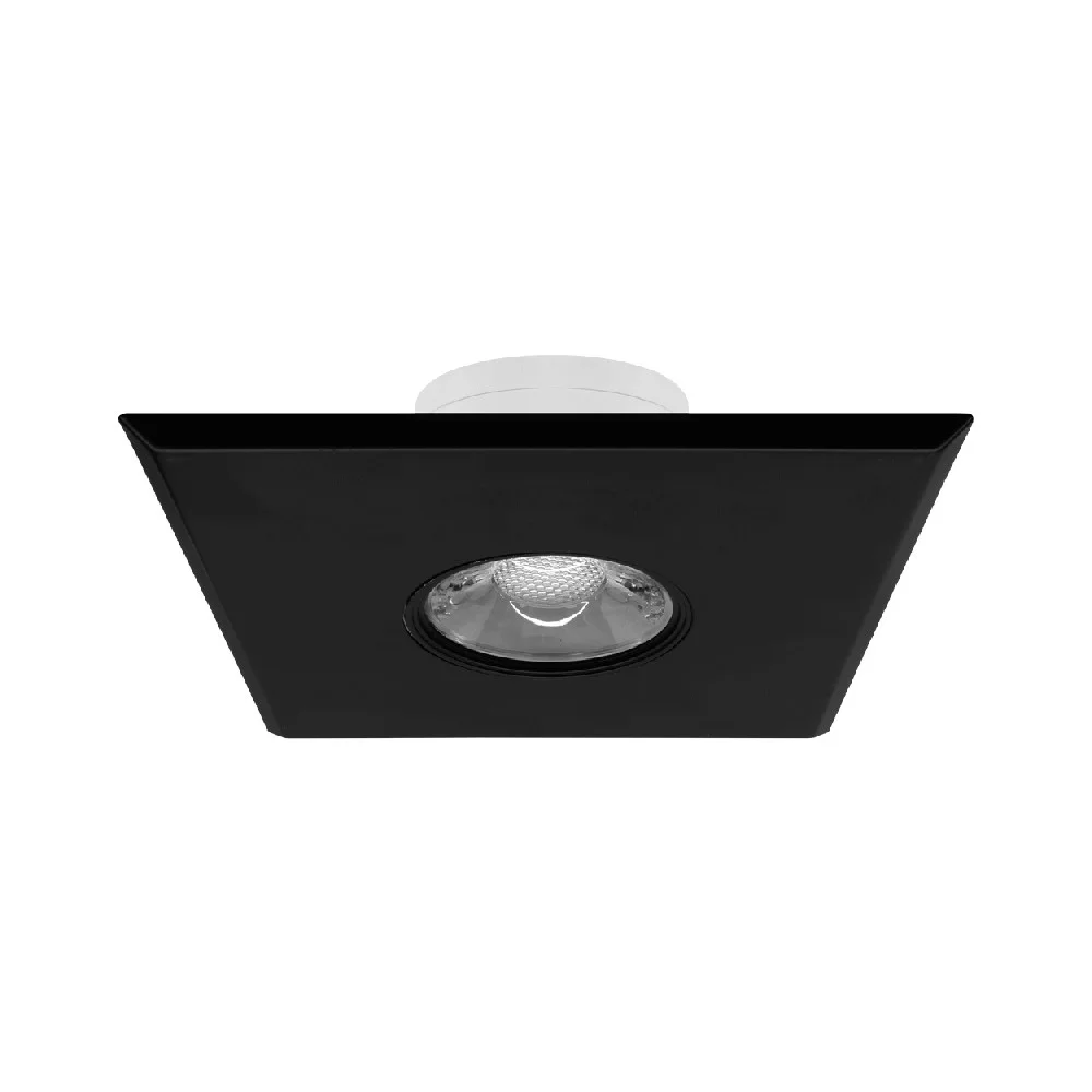 5" Junction Box Mount LED, 10W, 5CCT, Square Black Trim
