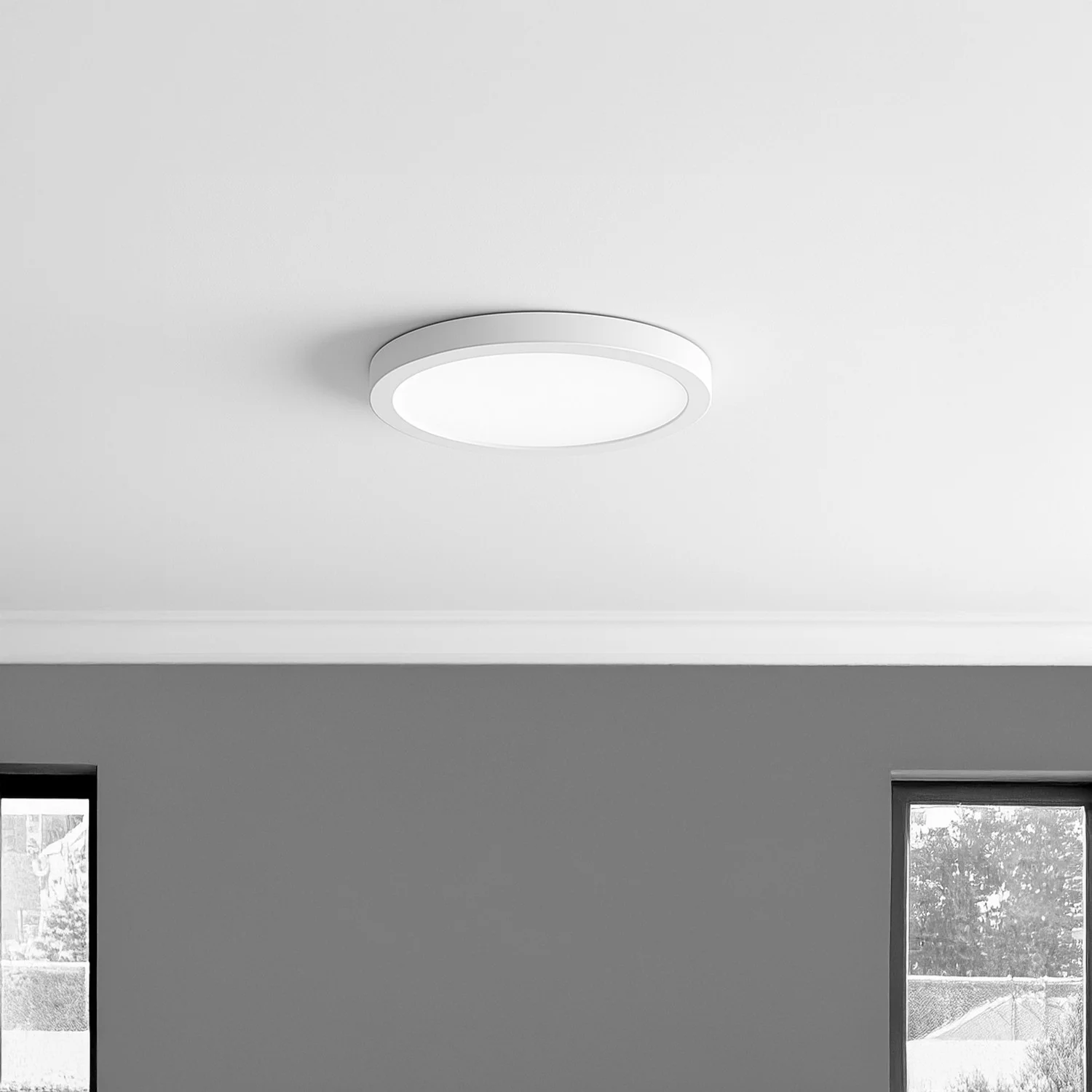 5" Round 10.3-W 5 Color Selectable LED Flush Mount Light, 850 Lumens, White Finish - view 2