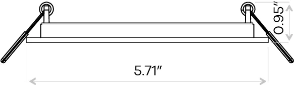 Goodlite 5" Square Flushed Slim - view 2