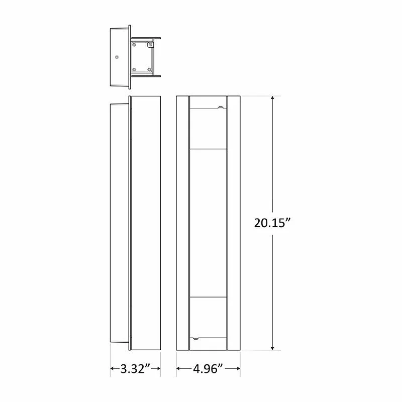 15W LED Wall Sconce, Multi-Power, Silver, 4000K - view 3