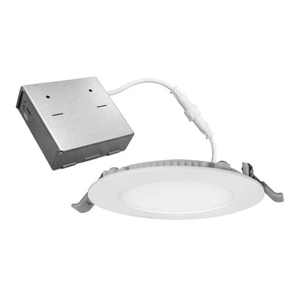 6-Inch 12 W Contruction J-Box LED Slim Recess Disk - CCT Adjustable