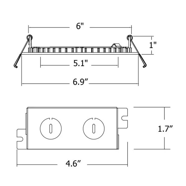 6-Inch 14 W LED Ultra-Thin Downlight - view 2