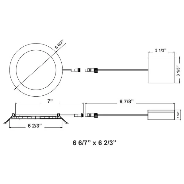 6-Inch 15 W Round LED Ultra Slim Recessed Light - CCT Adjustable - view 2