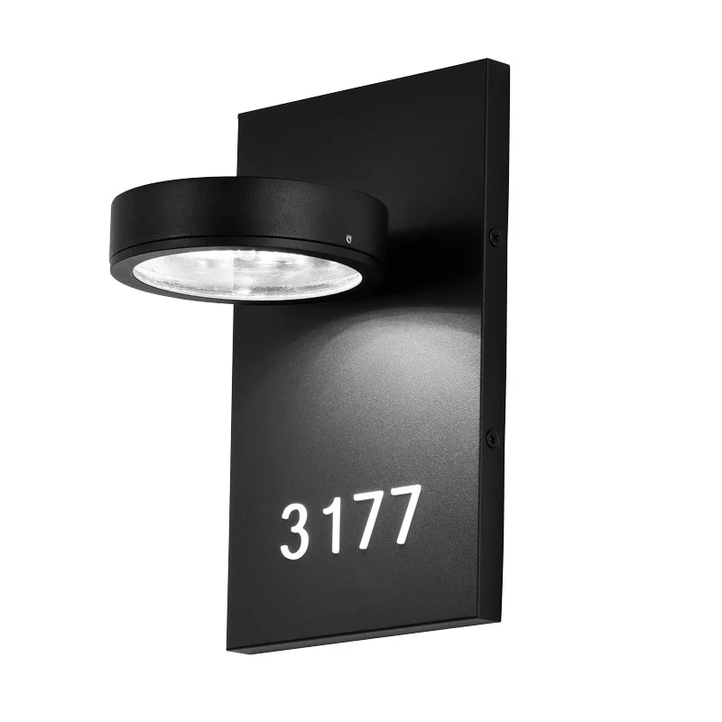 6-Inch 9 W LED Outdoor Hotel Room Number Lighting Sconce with Braille