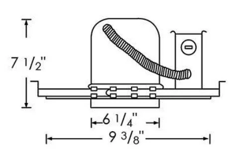 6-Inch Airtight Incandescent Recessed Housing for New Construction - view 2