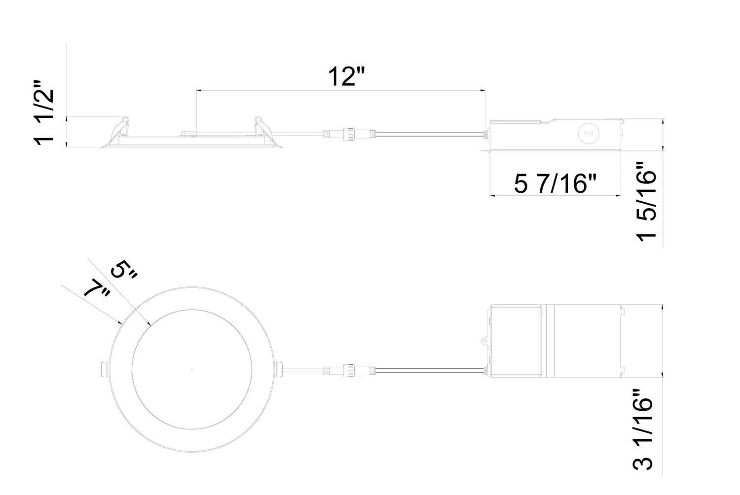 6-Inch Fire-Rated Ultra-Thin Downlight, 5CCT Selectable - view 2