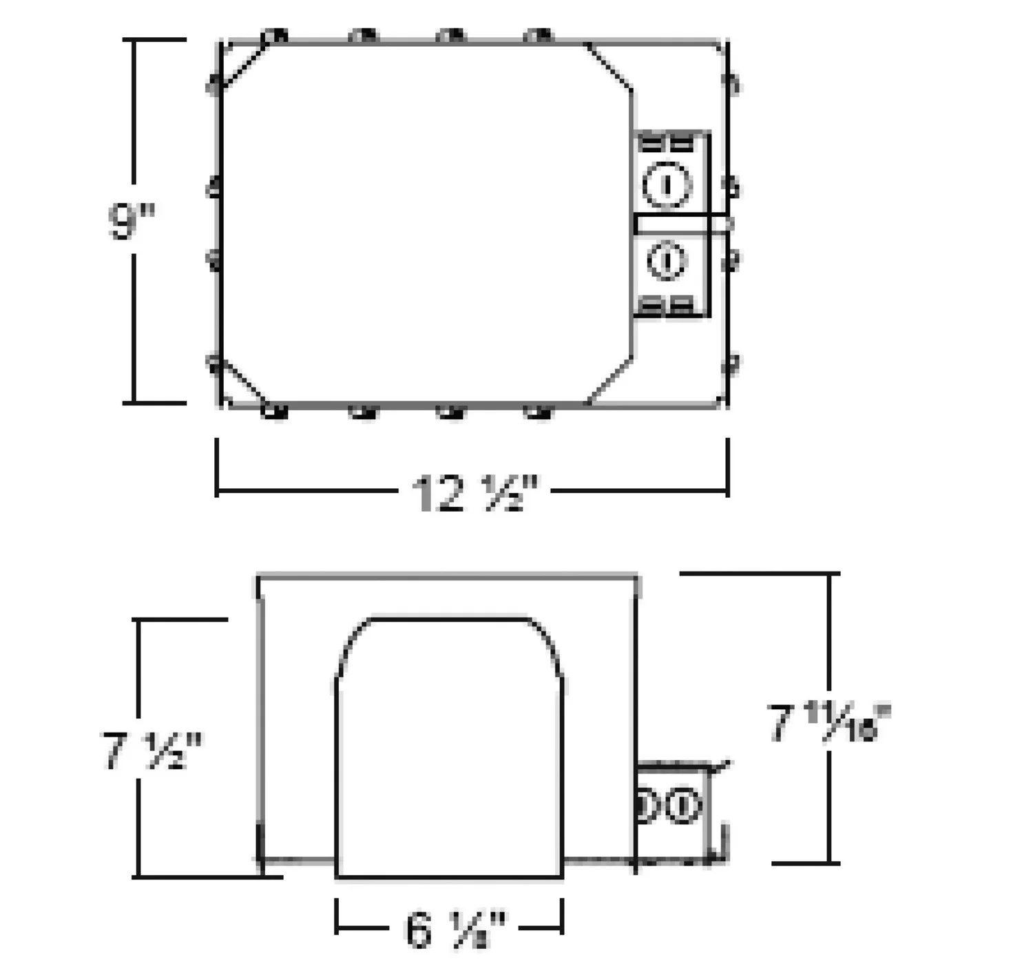 6-Inch LED 2-Hour Fire Rated IC Airtight New Construction Housing with Emergency Battery Pack - view 2