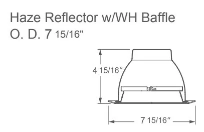 6-Inch LED Haze Reflector with White Baffle - view 2