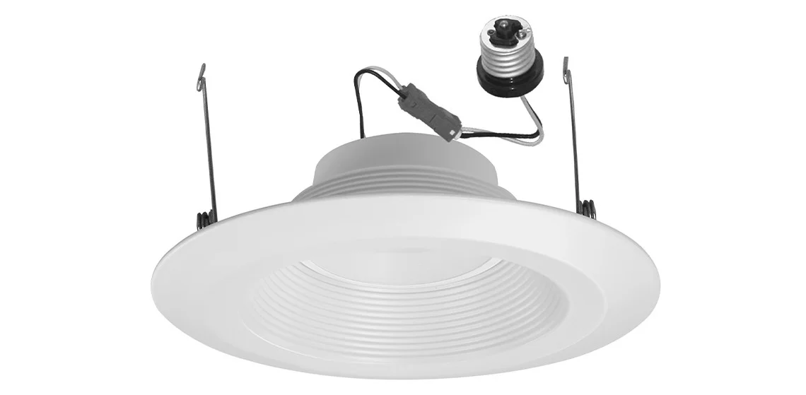 6-Inch LED Recessed Baffle 90 CRI, Emergency Trim Option