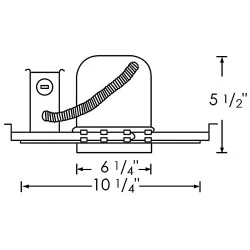 6-Inch Shallow Incandescent IC Rated Housing for New Construction - view 2