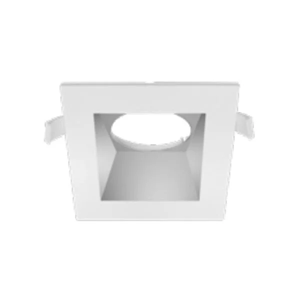 4" Square Trim Haze Finish & White Ring Wall Wash