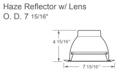 6-Inch White Haze Reflector with Lens - view 2