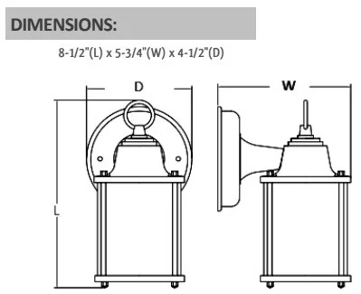 6 W LED Residential Lantern with Photocell - view 2