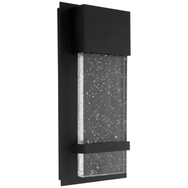6.5-Inch LED Outdoor Raindrop Wall Sconce Light Fixture, Seedy, 12W, Black - view 5