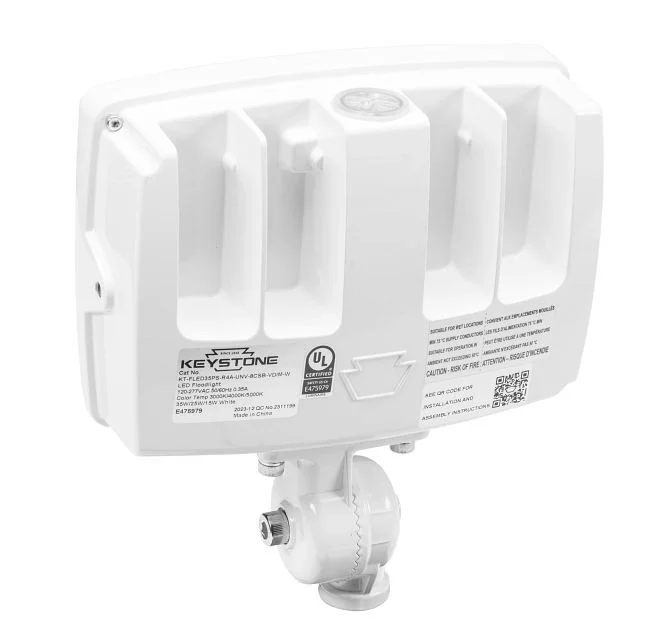 60 / 50 / 40W LED Flood Light feat. Power Select & Color Select. Rectangular Series 4 with Built-in ...
