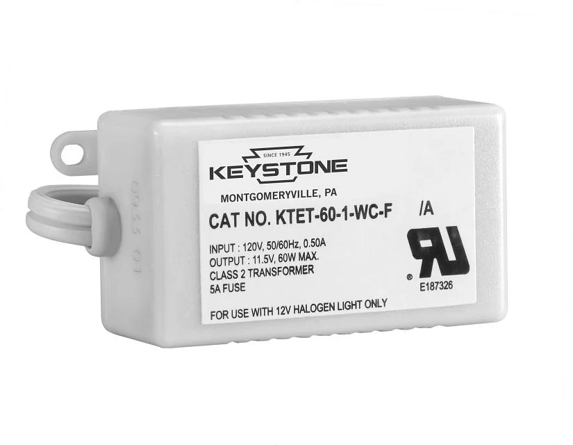 60W Halogen Transformer, with wire leads, 120V, Electronic
