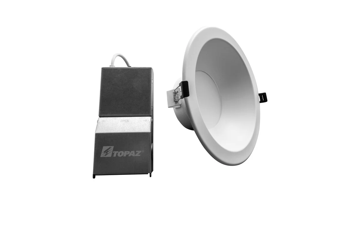 6" LED Commercial Downlight, Remote Driver, 24W Power, CCT Selectable, Round Smooth Trim - view 5