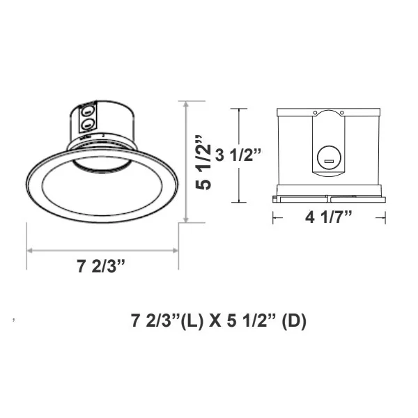 6" LED Commercial Recessed Light, 15W, MCT, Dimmable - view 2