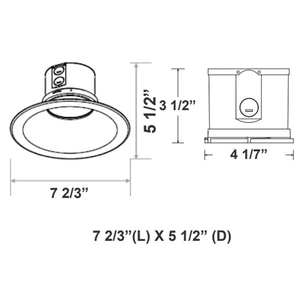 6" LED Commercial Recessed Light, Multicolor Temp, White - view 2
