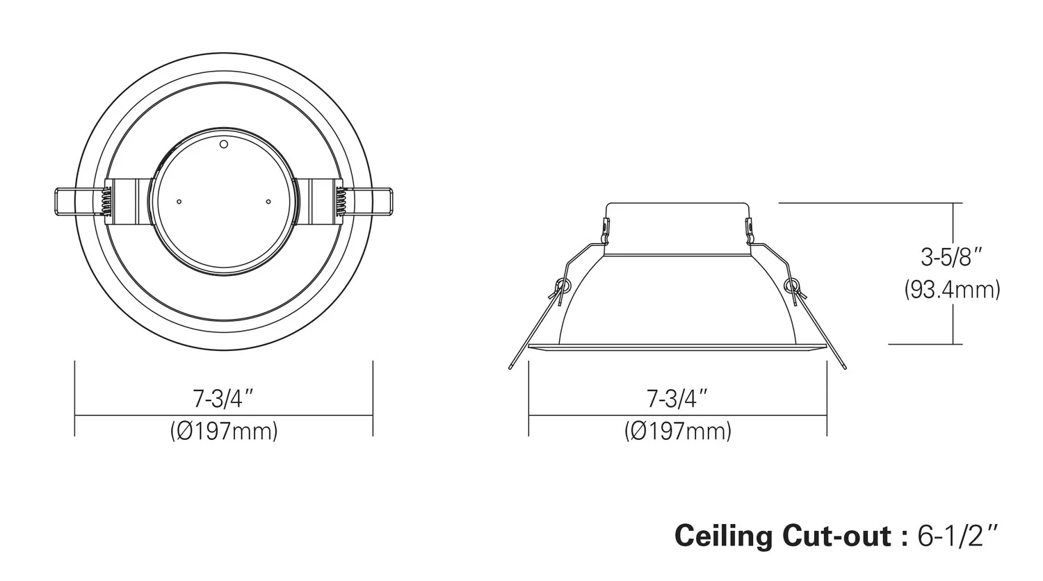 6" Non-IC Architectural LED Retrofit or New Construction Downlight, 20W, 3500K - view 2