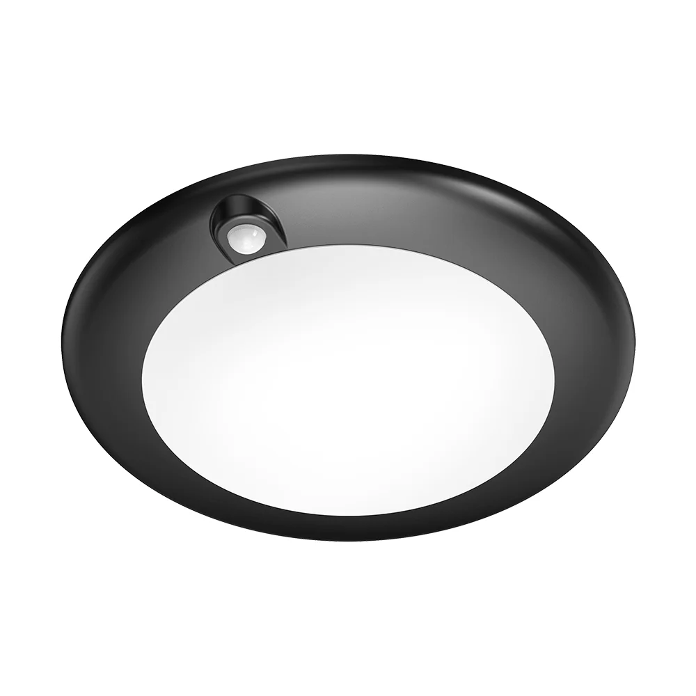 6" Round Surface Mount Fixture, PIR Sensor, 15W, 5CCT, CRI 90+