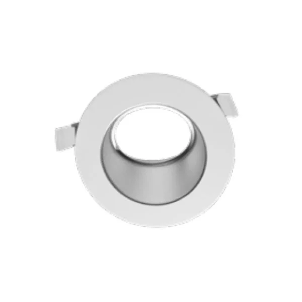 6" Round Trim White Finish & White Ring Wall Wash