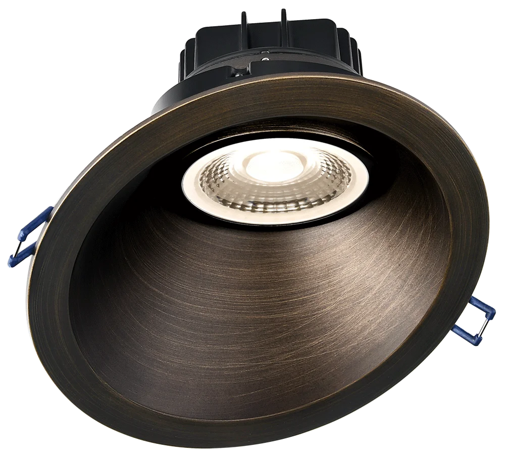 6" Sloped Round Regressed Gimbal LED, 15W, 3000K-1800K Dim to Warm, Oil Rubbed Bronze
