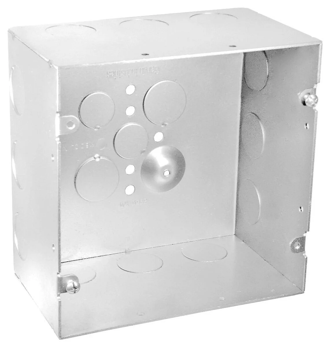 6" Square Box, 3-1/2" Deep, 3/4" KO