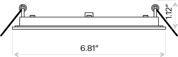 Goodlite 6" Square Flushed Slim - view 2