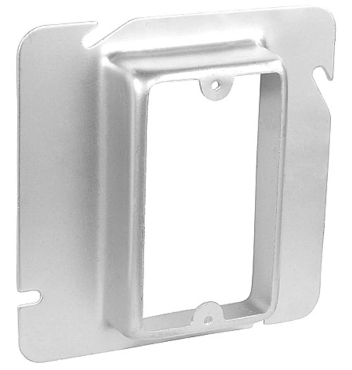 6" Square One Gang Device Ring, 1" Raised