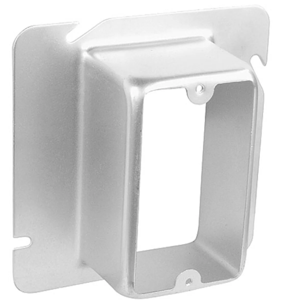 6" Square One Gang Device Ring, 2" Raised