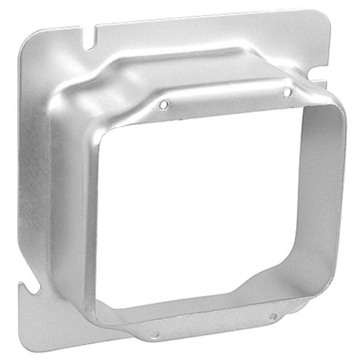 6" Square Two Gang Device Ring, 1-1/2" Raised