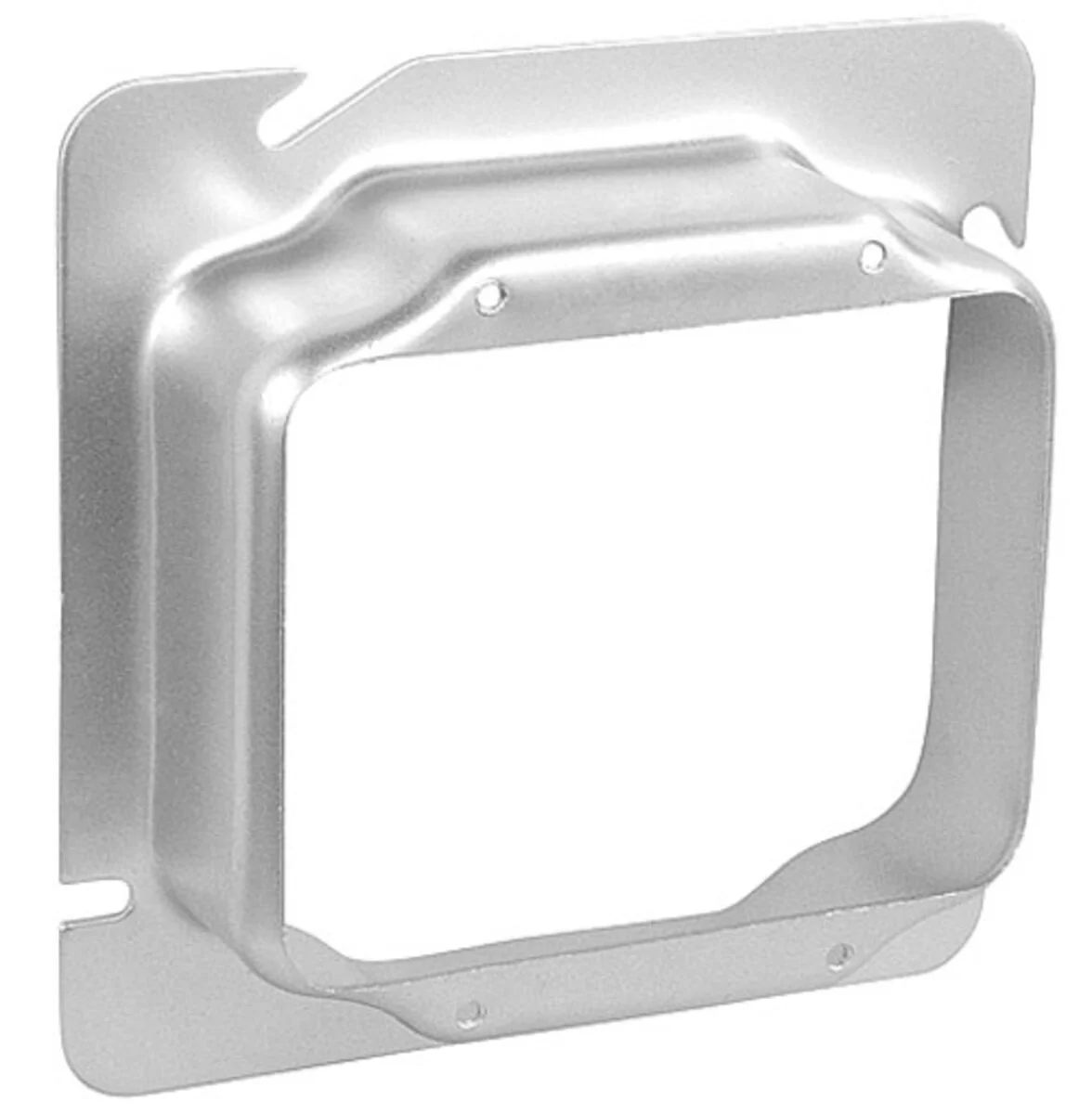 6" Square Two Gang Device Ring, 1-1/4" Raised