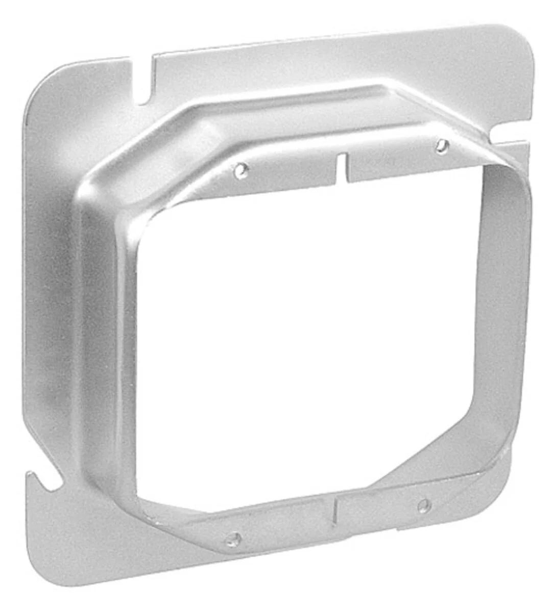 6" Square Two Gang Device Ring, 1" Raised
